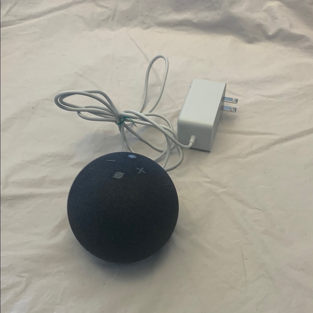 Amazon Echo Dot Black with White Charger